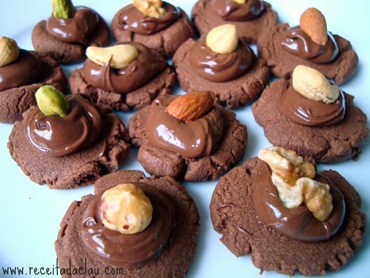 Cookies de chocolate com Nutella 