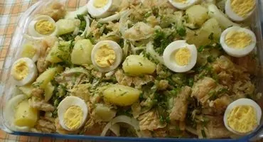 Salada Prática De Bacalhau - Mulher Das Receitas