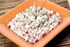 Salada de Feijão Branco com Maionese - Mulher das Receitas